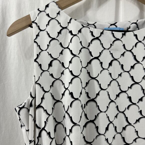 J. McLaughlin Sophia Catalina Cloth Sleeveless Ruched Midi Dress Womens M Career - Picture 7 of 9